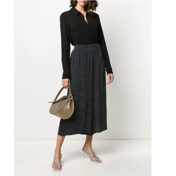 Theory Fluid Polka Dot Culotte Pants - Picture 3 of 9